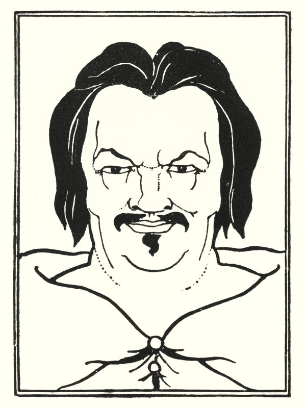 Omslagontwerp, zijkant door Aubrey Beardsley