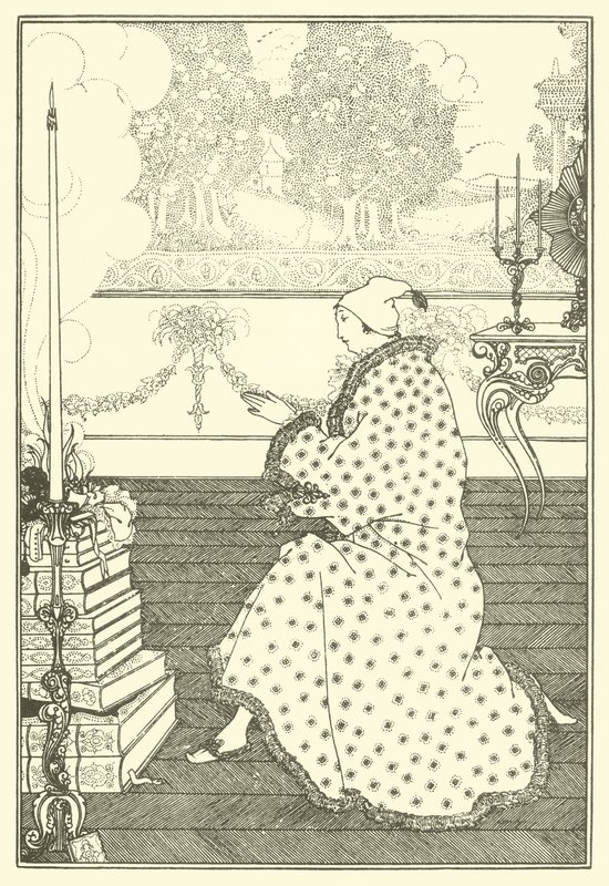 Het gebed van de baron door Aubrey Beardsley