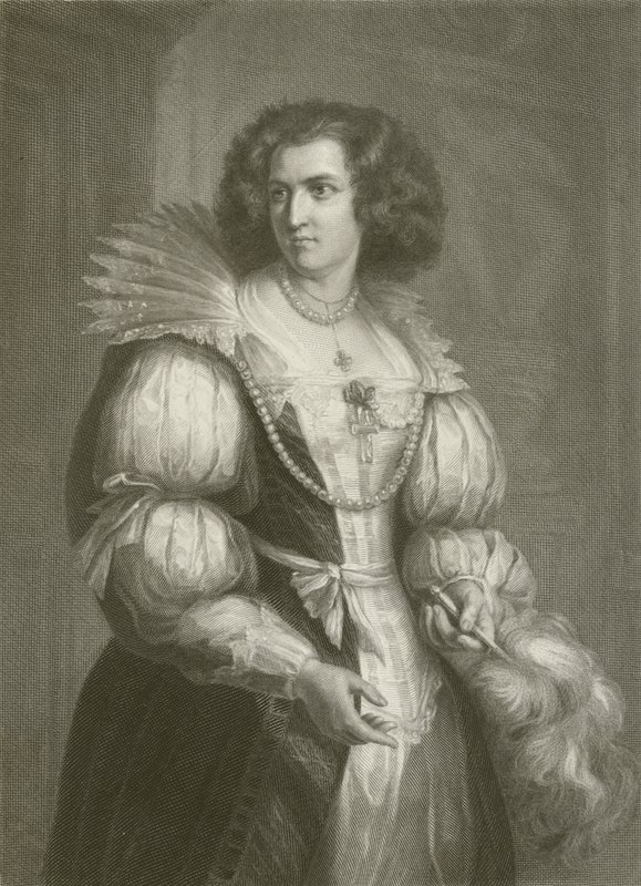 Gravin Terzky (gravure) door August Friedrich Pecht