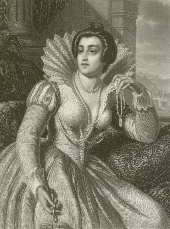 Julia Imperiali (gravure) door August Friedrich Pecht