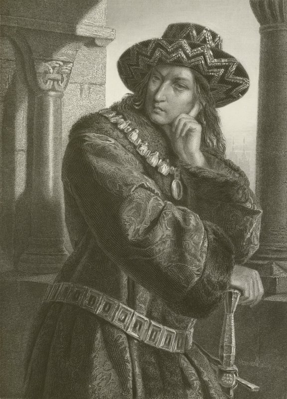 Karel VII (gravure) door August Friedrich Pecht