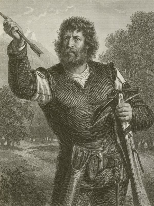 Wilhelm Tell (gravure) door August Friedrich Pecht