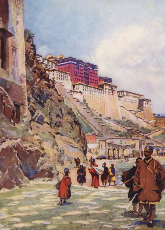 Le Potala, Tibet door Auguste Gerardin