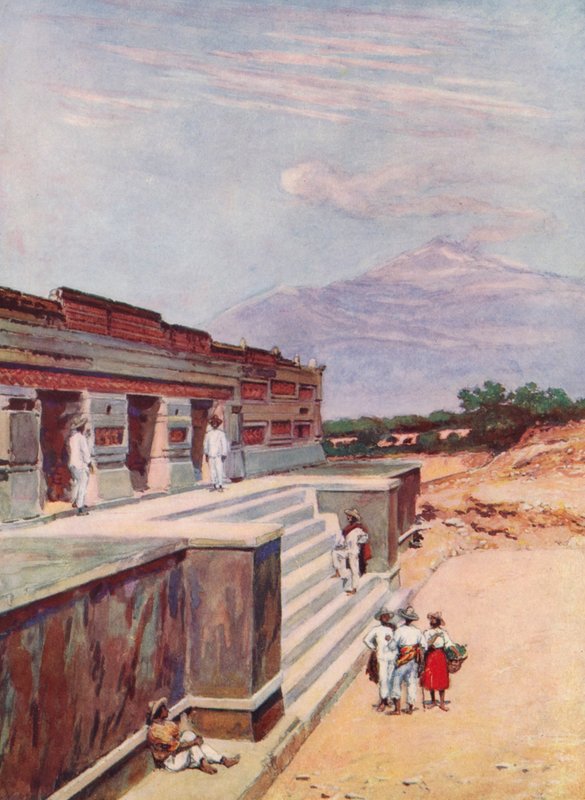 De ruïnes van Mitla, Mexico door Auguste Gerardin