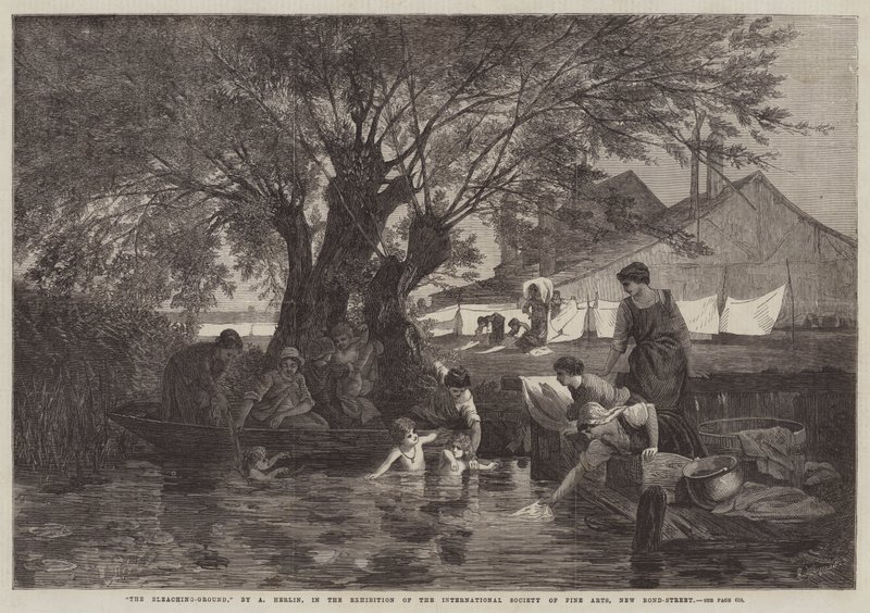Het bleekveld door Auguste Joseph Herlin