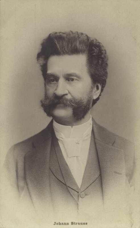 Portret van Johann Strauss II door Austrian Photographer