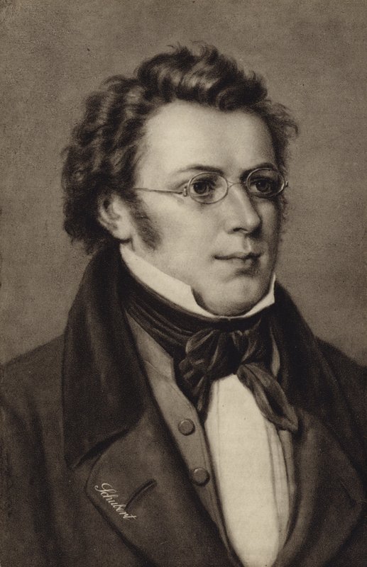 Portret van Franz Schubert door Austrian School
