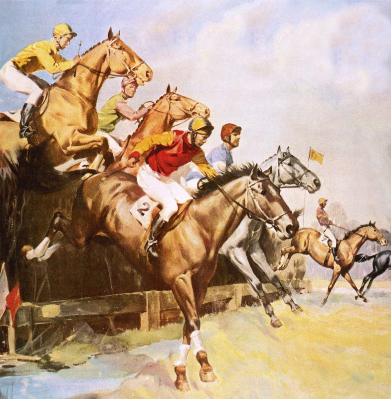 De Grand National door Barrie Linklater