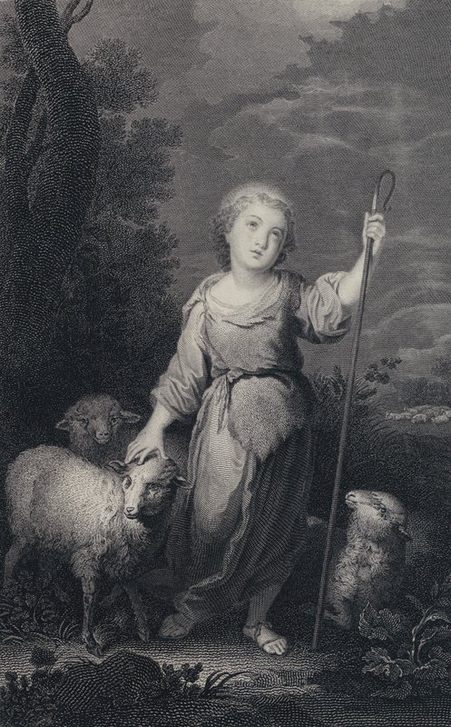 De Goede Herder door Bartolome Esteban (after) Murillo