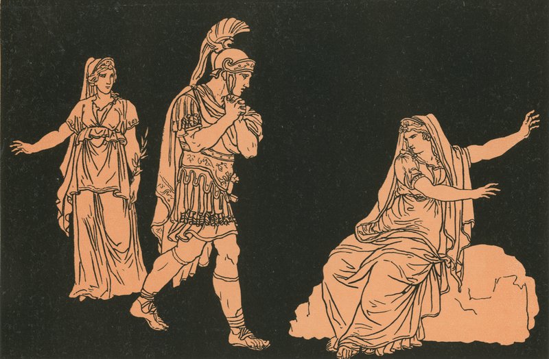 Aeneas en de schim van Dido door Bartolomeo Pinelli