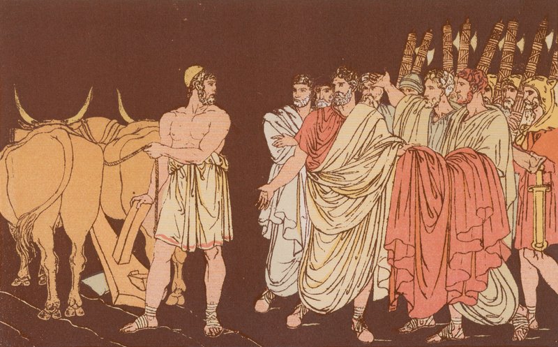 Cincinnatus geroepen om dictator te worden door Bartolomeo Pinelli