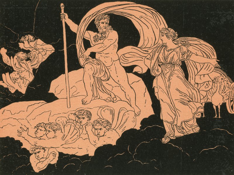 Juno en Aeolus door Bartolomeo Pinelli
