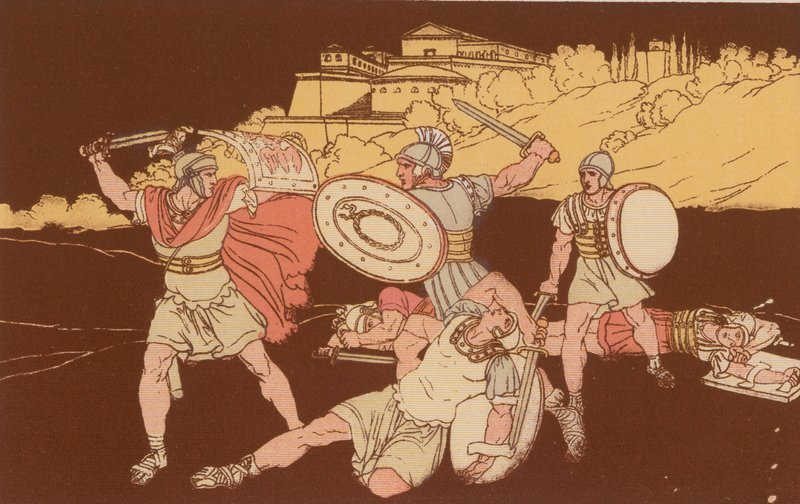 De Horatii en de Curiatii door Bartolomeo Pinelli