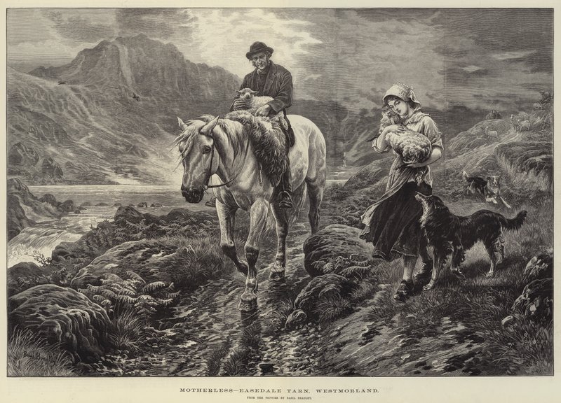 Moederloos, Easedale Tarn, Westmorland door Basil Bradley