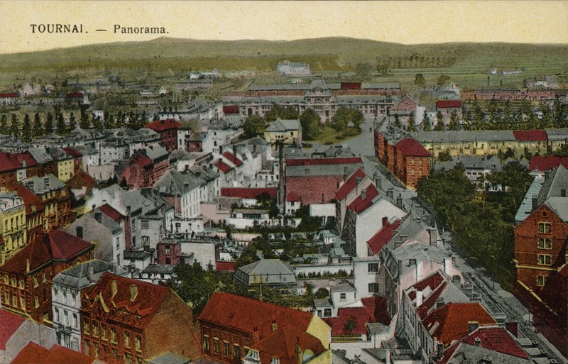 Doornik: Panorama (gekleurde foto) door Belgian Photographer