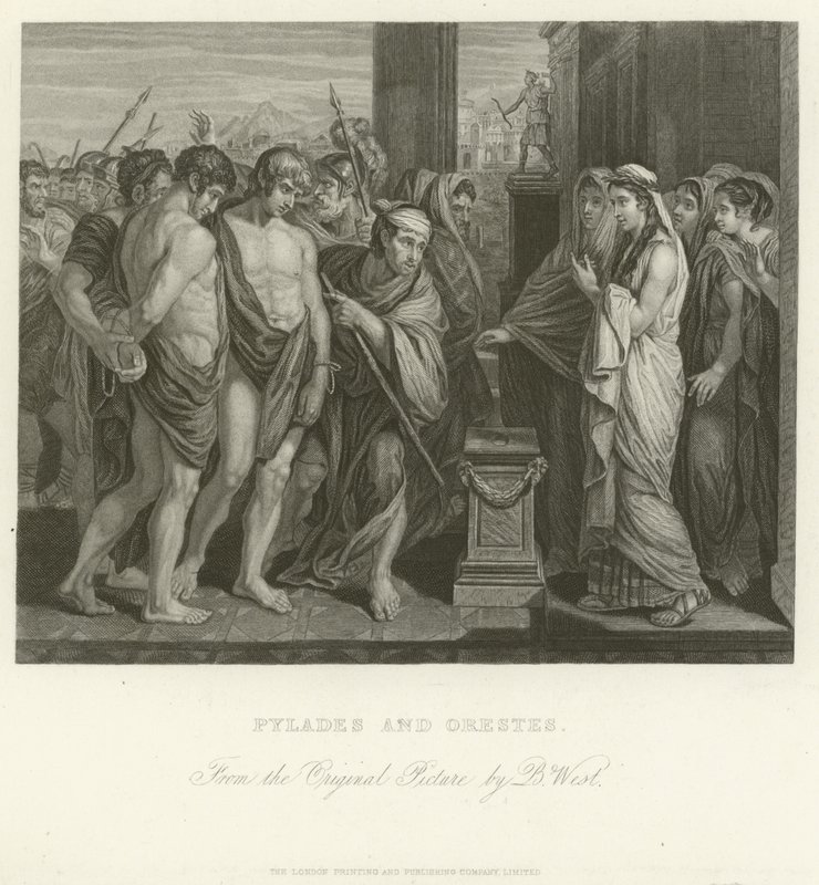 Pylades en Orestes door Benjamin West