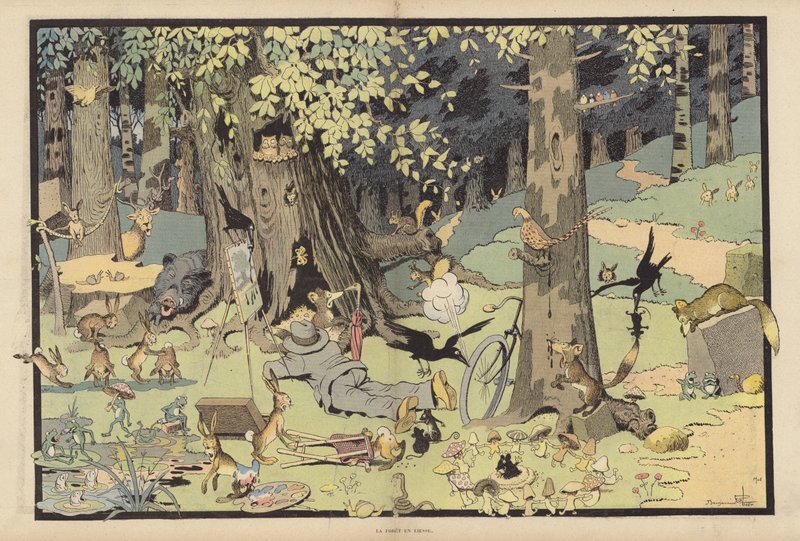 Het jubelende bos door Benjamin Rabier
