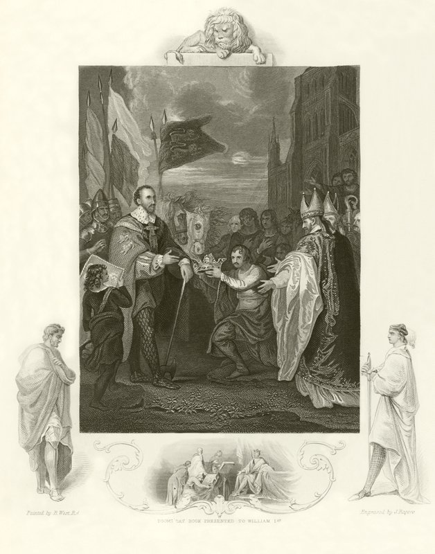 Willem I ontvangt de kroon van Engeland door Benjamin West