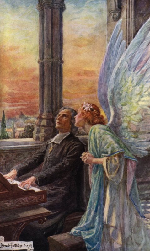 Scène uit Abt Vogler door Bernard Partridge