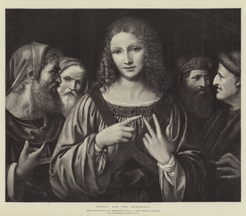 Christus en de Farizeeën door Bernardino Luini