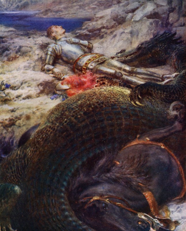 Sint Joris en de Draak door Briton Riviere