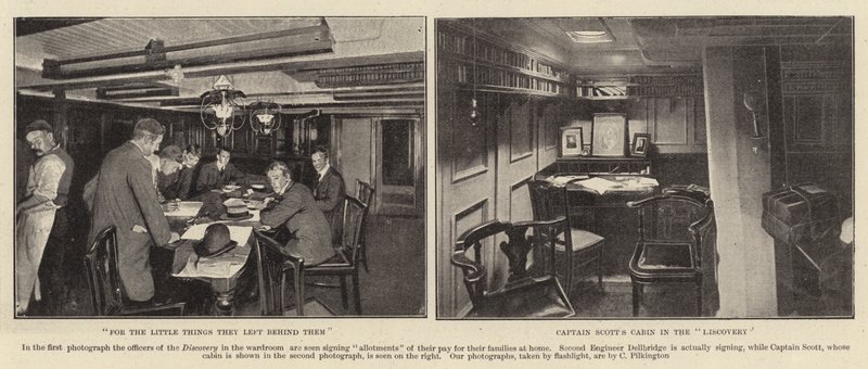 Voor de kleine dingen die ze achterlieten, Captain Scotts hut in de Discovery door C. Pilkington