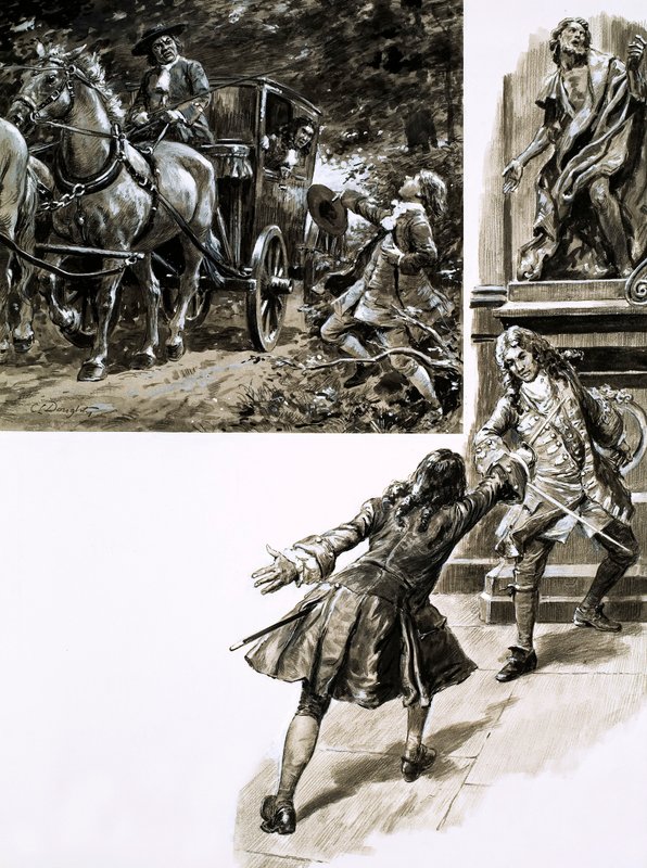 George Frederic Händel (gouache op papier) door C.L. Doughty