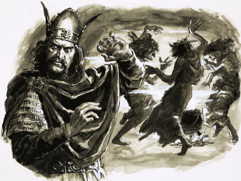In Shakespeares toneelstuk ontmoet Macbeth drie heksen door C.L. Doughty
