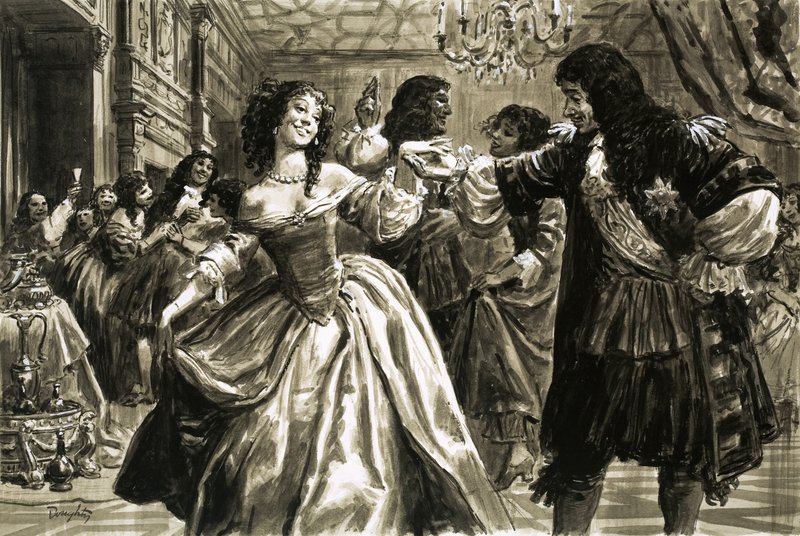 Ongeïdentificeerde stijldansers (17e eeuw) door C.L. Doughty