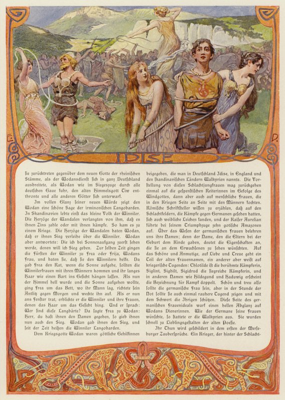 Idis, Germaanse godin door Carl Emil Doepler