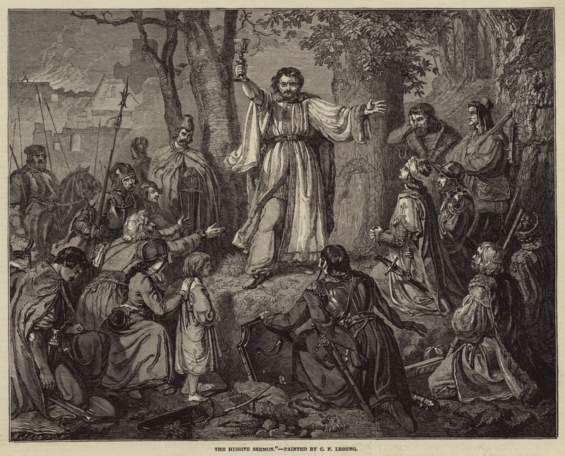 De Hussietenpreek door Carl Friedrich Lessing