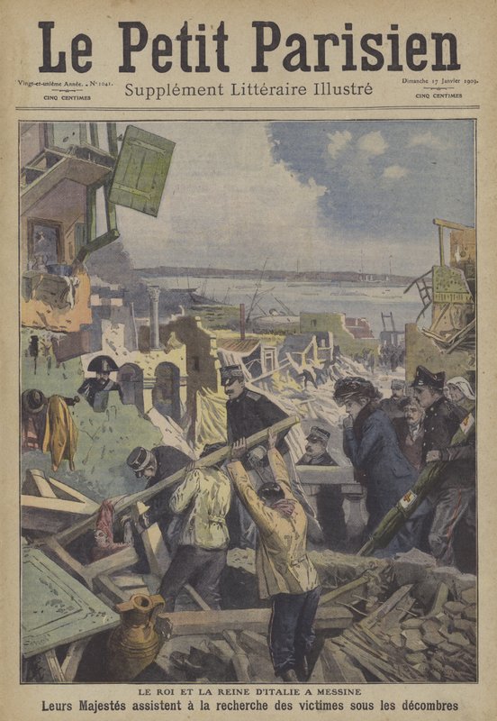 De aardbeving van Messina in 1908, Italië door Carrey