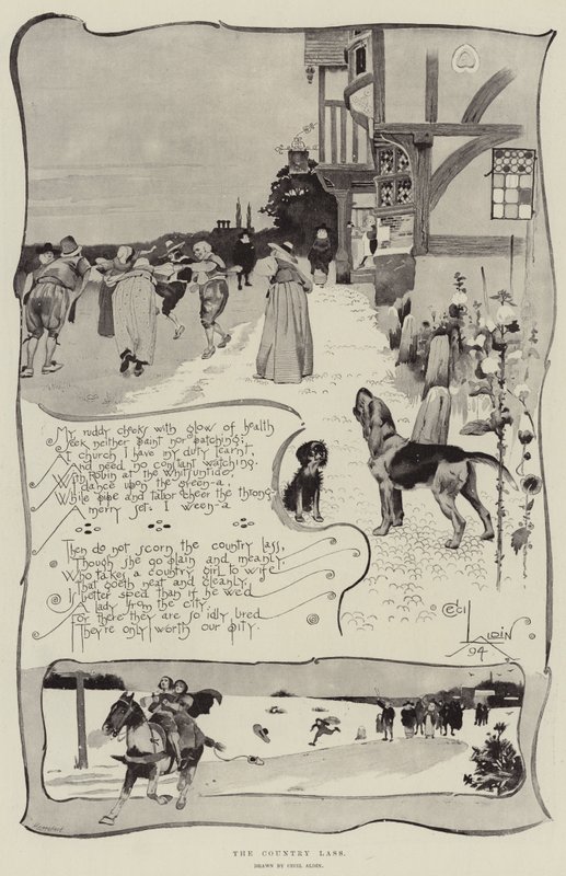 Het plattelandsmeisje door Cecil Charles Windsor Aldin