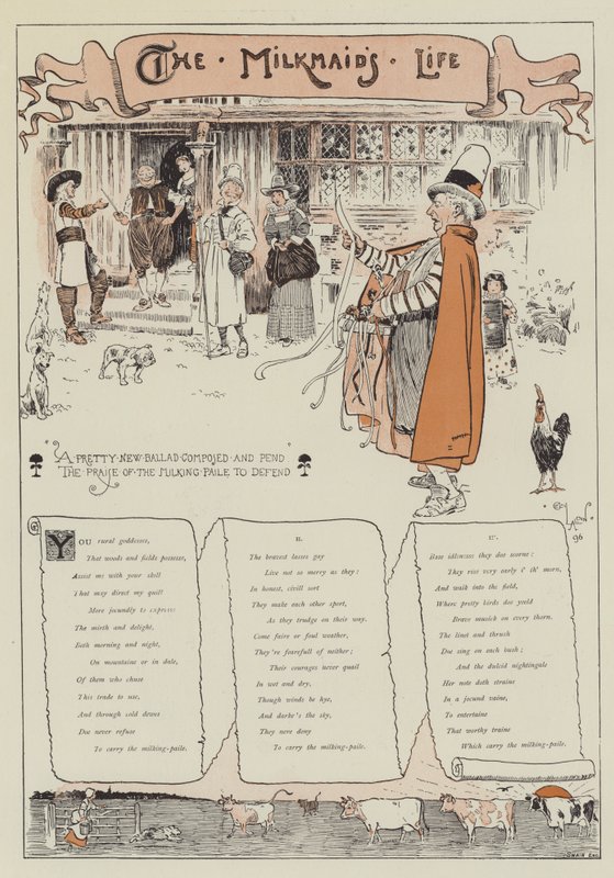 Het leven van de melkmeid door Cecil Charles Windsor Aldin