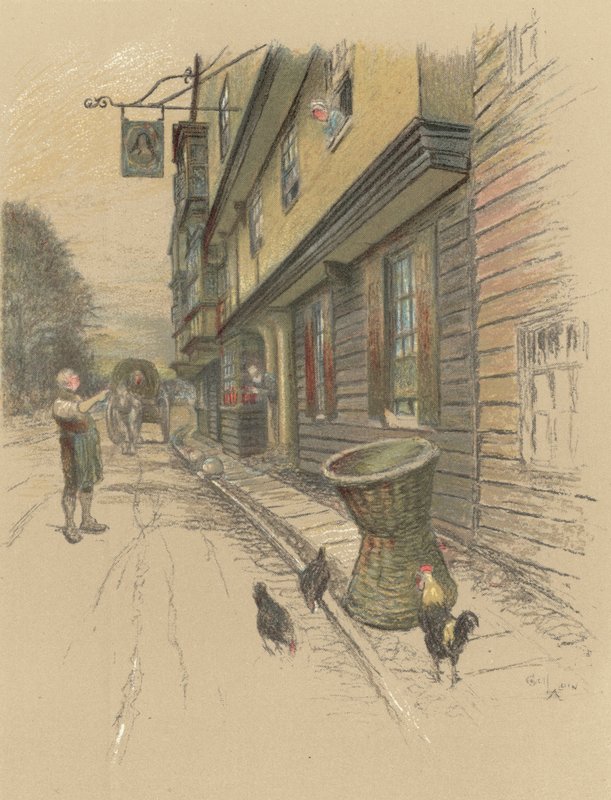 The Kings Head, Chigwell door Cecil Charles Windsor Aldin