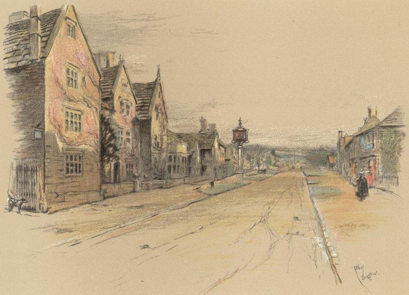The Lygon Arms, Broadway door Cecil Charles Windsor Aldin