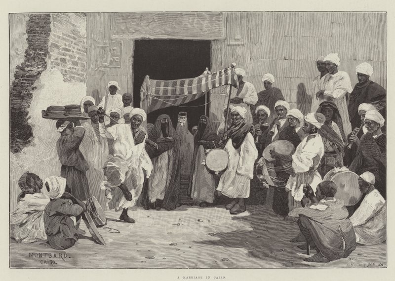 Een huwelijk in Caïro door Charles Auguste Loye