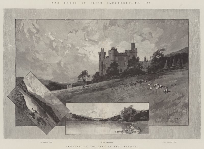 Castlewellan, de zetel van Earl Annesley door Charles Auguste Loye