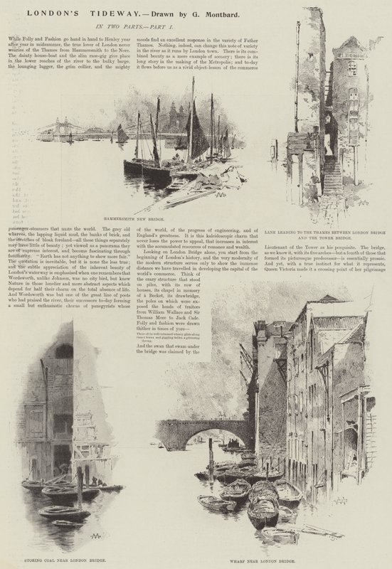 De getijdenweg van Londen door Charles Auguste Loye