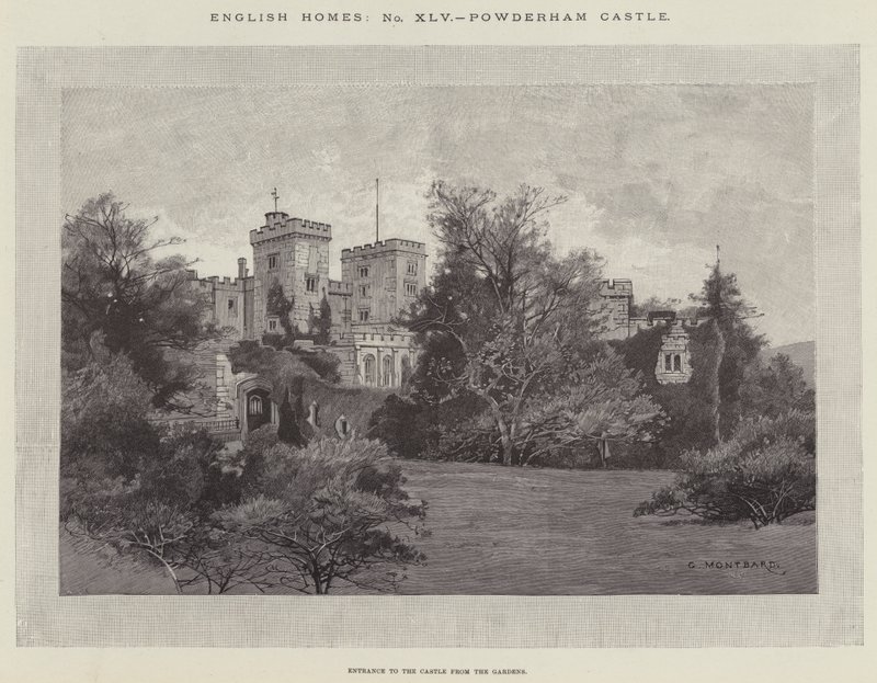 Powderham Kasteel door Charles Auguste Loye