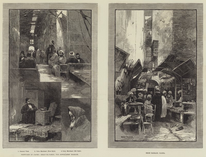 Schetsen van Caïro door Charles Auguste Loye