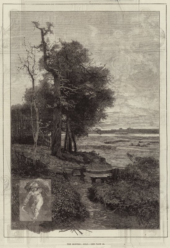 De Maanden, Juli door Charles Auguste Loye