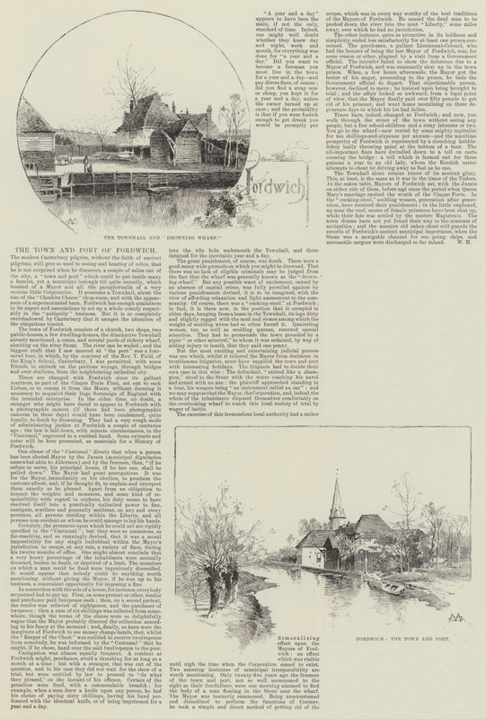 De stad en haven van Fordwich door Charles Auguste Loye