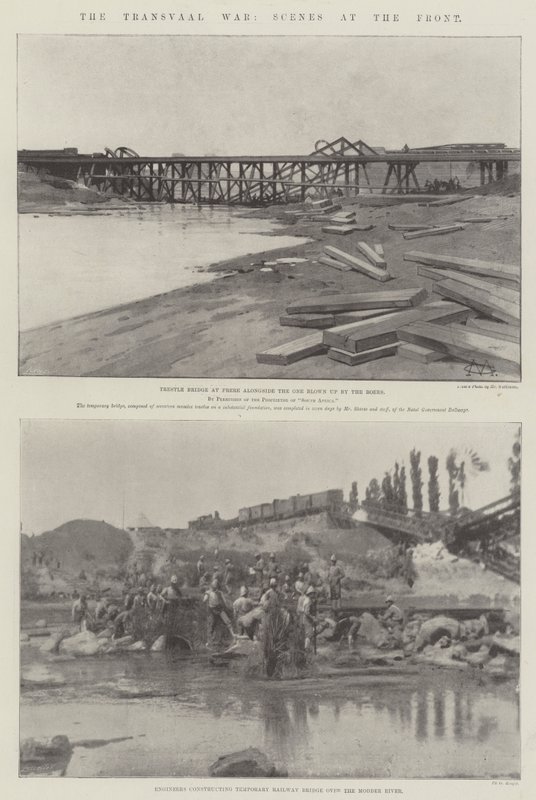 De Transvaal Oorlog, Scènes aan het Front door Charles Auguste Loye
