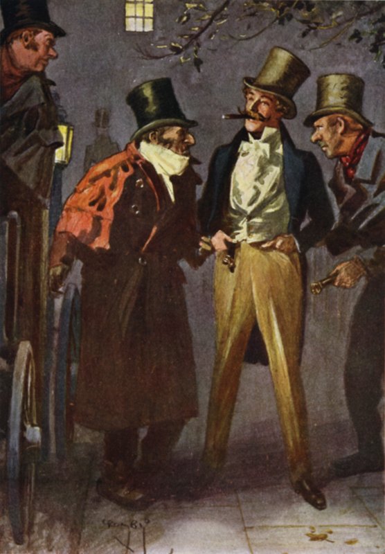 Rawdon Crawley in de handen van de deurwaarders door Charles Crombie