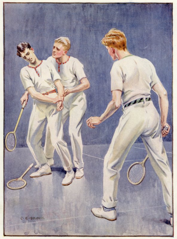 Dewhurst werd wit en flauw van pijn door Charles Edmund after Brock