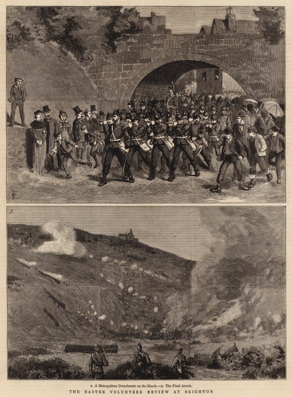 De Paasvrijwilligersparade in Brighton door Charles Edwin Fripp