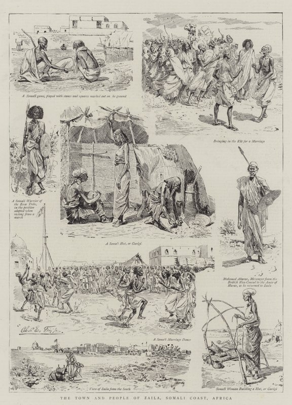 De Stad en Mensen van Zaila, Somalische Kust, Afrika door Charles Edwin Fripp