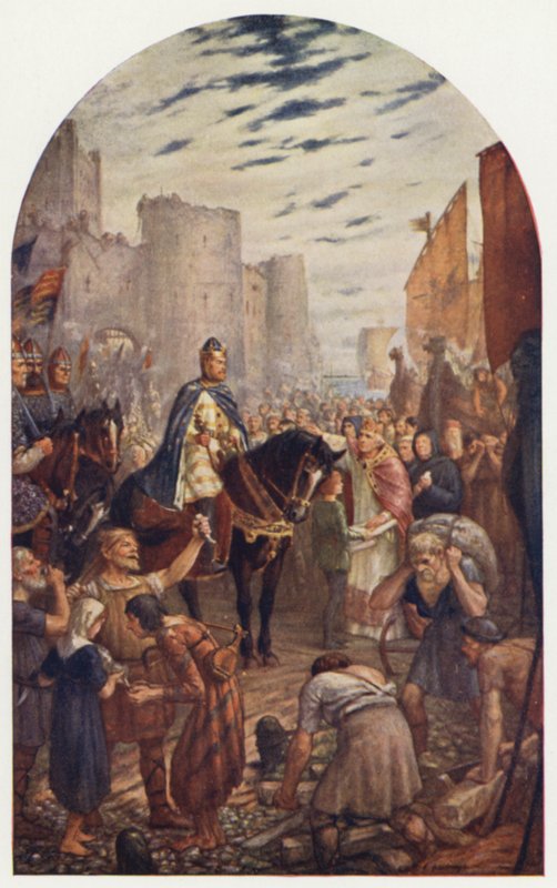 Willem II bouwt de Tower of London door Charles Goldsborough Anderson