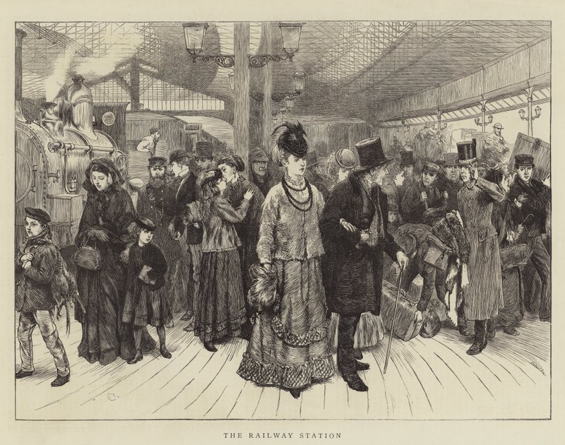 Het treinstation door Charles Green